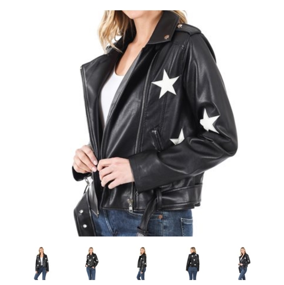 Love Token Jackets & Blazers - LOVE TOKEN Black vegan leather jacket